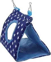 WOONEKY Plush Parrot Hammock Soft Hanging Nest for Winter Bird Cage Breathable Bird Bed for Parakeets and Pets for High Places and Comfortable Living Environment