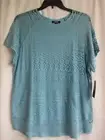 CHAPS LACE LINED TOP SIZE 1X [W.42-46"] LIGHT BLUE 75%OFF MSRP $66.00 NEW