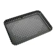 Bakemaster Perfect Crust Loose Base Rectangular Quiche Pan