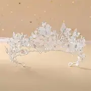 [Generic] Bridal Crown Baroque Pearl Rhinestone Tiara Butterfly Hairband Princess Bride Wedding Hair Accessories