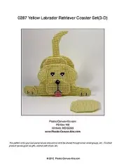 3-D Yellow Labrador Retriever Dog- Coaster Set-Plastic Canvas Pattern or Kit