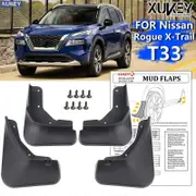 4pcs For Nissan Rogue X-Trail XTRAIL T33 2021 2022 Car Molded Front Rear Splash Guards Fender Mud Flaps Mudguards Protector NEW