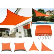 Orange All Size Waterproof Sun Shade Sail Square Rectangle Triangle Garden Terrace Canopy Swim Shade Camp Hiking Yard Awnings