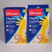 (2) Playtex Handsaver Rubber Reusable Premium Cleaning Gloves MEDIUM New Sealed
