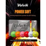 青松高爾夫VOLVIK高爾夫彩球POWERSOFT光面兩層球(綠/黃/紅/粉//橘/白-色)$500元/1