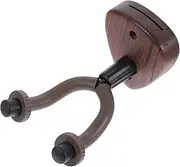WHAMVOX Guitar Hook Display Stand in Black Walnut Wall Mount for Ukulele Bass Acoustic Electric Easy Installation Decorative