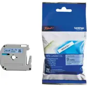 5x Brother MK-521 P-touch 9mm Black on Blue Non-Laminated M Tape - 8 meters