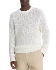Vince Regular Fit Mesh Crewneck Sweater