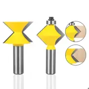 2pcs 1/2inch shank 90 degree Router Bit Woodworking Milling Cutter for trimming