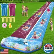VEEST 33 FT Extra Long Water Slides for Kids Adults, Giant Double Lawn Water