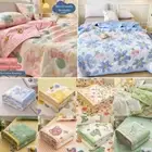 150x200CM Summer Quilt Washable Thin Wadding Blanket Cute Double Bed Quilt
