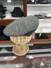 Borsalino Ivy Wool Plaid Cap Size 58 Medium Made In Italy