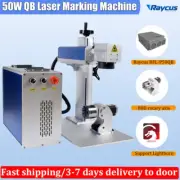 Raycus 50W QB Fiber Laser Marking Machine Metal Engraver Support Lightburn