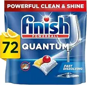 Finish Powerball Quantum Dishwasher Tablets, Lemon Sparkle, 72 Tablets