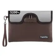 5200°F Fireproof Money Bag with Lock, Water Small Size(8.3" x 11"), Brown
