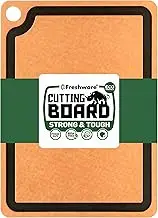 Cutting Board for Kitchen Dishwasher Safe, Wood Cutting Board, Natural Wood Fiber Composite, Juice Grooves, Non-Porous, Reversible, Extra Large, 17.3 x 12.8-inch, Natural Slate