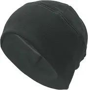 [X AUTOHAUX] Cycling Hat Keep Warm Hard Hat Liner Polar Fleece Fabric Dark Gray 29x21cm 1 Pcs