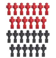 Shelti Foosball Replacement Men Set- 13 Black- 13 Red