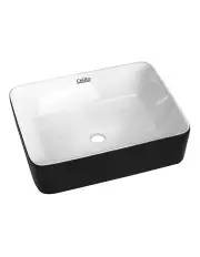 Cefito Ceramic Bathroom Basin Sink In Black/White