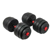 40kg Adjustable Rubber Dumbbell Set Barbell Home GYM Exercise Weights