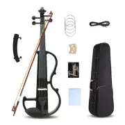 Electric Violin 4/4 Full Size Silent Practice With Case.Bow Strings