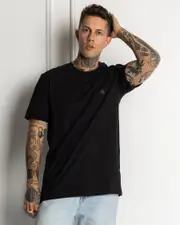 [Calvin Klein] Calvin Klein Men's Heavy Regular T-Shirt in Black Size Small S Black