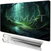 MTG Playmat Size 24x14in Free Storage Bags Non-Slip Backing Printing, Ideal for Card Game Enthusiasts TCG Playmat Mouse Pad (No with Zone,Mystery)