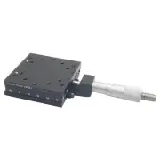 Del-Tron 1201-X Ball Bearing Micrometer Linear Positioner, 1" Travel 3.12" Stage