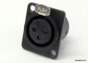 (4 PACK) PROCRAFT PXLRFP-B "D" Type Panel Mount XLRF Connector w/ Black Shell