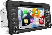 7 inch Touch Screen Radio CarPlay for Porsche Cayenne Upgrade Android Auto Mirror Netflix Spotify Android 13 Apps Navigation TikTok Twitter Games Music Google Maps Backup Cameras DVD (4+64GB)