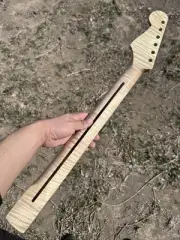 ST 22frets Natural color Flame Maple electric guitar neck gloss finish