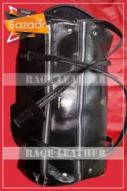 Vintage Black Leather Flight Bag
