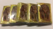 Yugioh 50-count Sleeves, Egyptian Pharaoh Gold, Lot Of 5 Packs For 250 For TCG