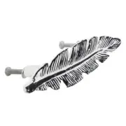 White Feather Distressed Iron Handles - Pack of 2