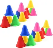Roadblock Slalom Cones,60 PCS Plastics Windproof Roadblock Traffic Road Cones Roller Skating Cones Indoor/Outdoor Agility Cones for Roller Skating and Skate Practice
