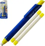 Groove Retractable Click Pencil Eraser, YELLOW Body, Pack of 1, Eraser Refill, P