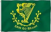 ANLEY Fly Breeze 3x5 Foot Erin Go Bragh Flag - Vivid Color and UV Fade Resistant - Canvas Header and Double Stitched - Ireland Forever Flags Polyester with Brass Grommets 3 X 5 Ft