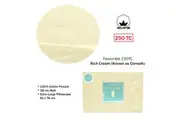 Kingtex Favourites 250TC Cotton Percale Sheet Set Single Rich Cream (Also Known as Cornsilk)