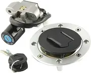 MZBZUTEDEE Motorcycle Ignition Key Switch Fuel Gas Cap Seat Lock Kit Fit for Suzuki GSX750 VX800 GSX600 GSF400 RF400 RF600 RF900 GSF250 RGV125