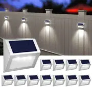 Solar Deck Lights Outdoor Yard Path Waterproof LED Steps Lamps For Stairs Fence