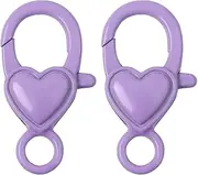 Dickly 2Pcs Lobster Clasp Keyring Buckle Hook Lobster Claw Clasp for Toy Purse Jewelry Making Sewing, Purple
