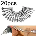 20x Rotary File Rasp Burr Drill Bits Set For Woodwork Carving Engraving Milling