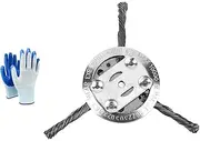 Wire Weed Trimmer Head, Universal Steel Wire Trimmer Head, Universal Wires TrimmerHead, Steel Wires Grass TrimmerHead,Compatible with Most Lawn Mower (1pcs-6 in-3 Knife)