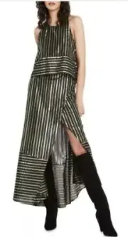 SASS & BIDE "DISCO SISTER" Maxi Dress Size 36 Bnwt