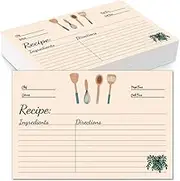 SUNCHSEN Recipe Cards Set 4X6Inches of 100 Double Sided Thick Cardstock Blank Recipe Cards Set for Mom, Sister, Daughter, Friend Gift