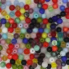 Round 4mm Czech Glass Druk Bead Mix Assorted Colors & Finishes pk/250