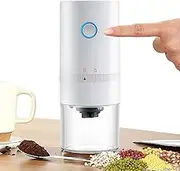 Coffee Bean Grinder, Mini 20g Electric Burr Coffee Grinder，1200mah Rechargeable Automatic Ceramic Core Spice Crusher with Brush,Quietly Removable Grain Grinder for Coffee Bean, Pepper, Grain, Spice