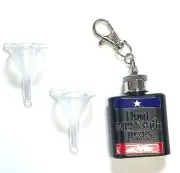 Don't Mess With Texas Mini Flask Keychain witn 2 Funnel