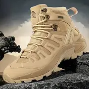 Men's Tactical Hiking Boots - Lightweight Desert Combat Boots with Breathable Mesh and Anti-Slip Sole for Outdoor Adventures