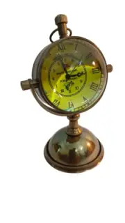 Double-Sided Vintage Table Clock - Gold Retro Desk Clock, Antique Style Home Déc